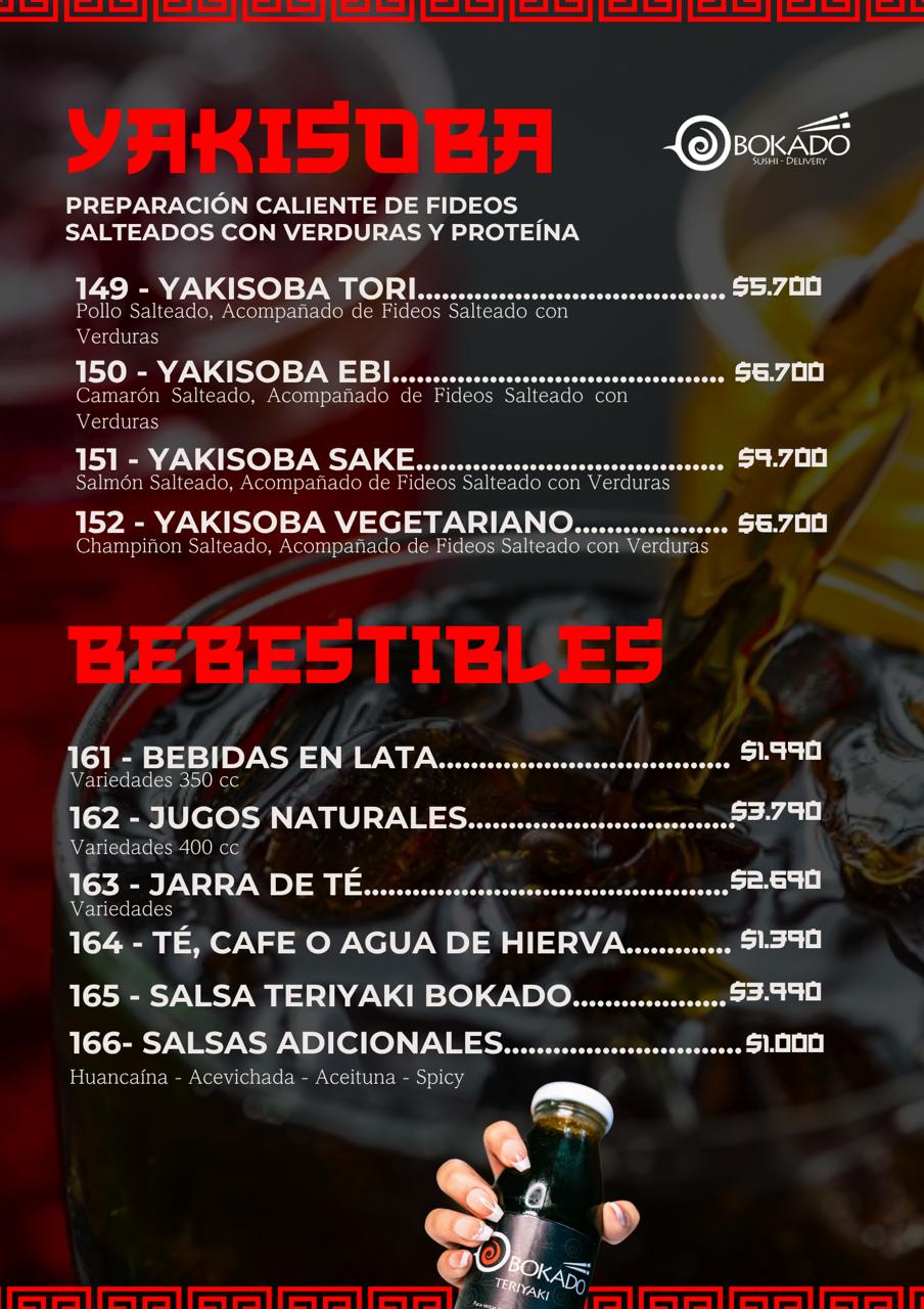 Yakisoba y bebestibles